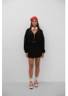 Beli Lastikli Fermuarlı Sweatshirt