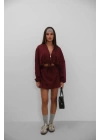 Beli Lastikli Fermuarlı Sweatshirt