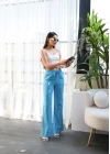 Beli̇ Lasti̇kli̇ Ve Bağcikli Keten Pantolon