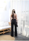 Beli̇ Lasti̇kli̇ Ve Bağcikli Keten Pantolon