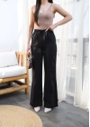 Beli̇ Lasti̇kli̇ Ve Bağcikli Keten Pantolon