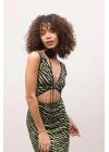 Bellatrix Cut Out Jakarlı Elbise 2677-8