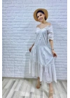 Beyaz Dantelli New Elbise