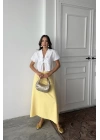Beyaz Yakası Dantelli Gömlek