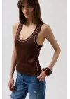 Biye Detay Halter Yaka Bluz