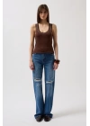 Biye Detay Halter Yaka Bluz
