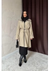 Camel Askı Detaylı Trençkot