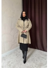 Camel Askı Detaylı Trençkot