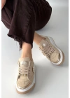 Ceans Bej Süet Bağcıklı Spor Ayakkabı