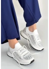 Ceas Beyaz Triko Bağcıklı Spor Ayakkabı