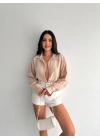 Çizgili oversize gömlek