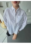 Çizgili Oversize Gömlek