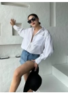 Çizgili Oversize Gömlek