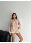 Çizgili oversize gömlek