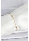 CM 14K Gold Renk Damla Topçuk Model Kadın Bileklik