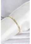 CM 14K Gold Renk Ezme Sarmal Zincir Model Kadın Bileklik