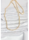 CM 14K Gold Renk Halka Zincir Model 60 cm Kadın Kolye