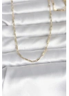 CM 14K Gold Renk İnce Ataç Zincir Model 60 cm Kadın Kolye