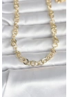 CM 14K Gold Renk Kalın Halka Zincirli 60 cm Kadın Kolye