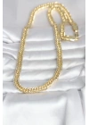 CM 14K Gold Renk Kalın Zincir Model 60 cm Kadın Kolye