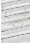 CM 14K Gold Renk Minik Top Zincirli Kadın Kolye