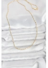CM 14K Gold Renk Zincirli 60 cm Kadın Kolye