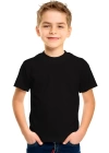 Çocuk Arka Sizin Tasarımınız Basic Tshirt - Siyah