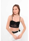 Dantelli Bralet Siyah