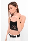 Dantelli Bralet Siyah