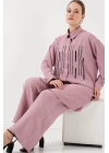 Desenli Tunik Pantolon İkili Takım 6720 - Gül Kurusu