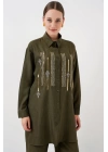 Desenli Tunik Pantolon İkili Takım 6720 - Haki