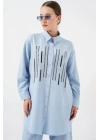 Desenli Tunik Pantolon İkili Takım 6720 - Mavi