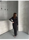 Drape Detaylı Midi Elbise
