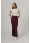 Duble Paça Pantolon - Bordo