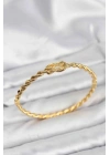 Düğüm Model Pirinç Gold Renk Kadın Kelepçe Bileklik