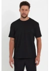 Erkek 24/1 Düz A Kalite Oversize T-shirt - Siyah