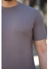 Erkek Ağaç Kabuğu Desenli Kısa Kollu T-shirt