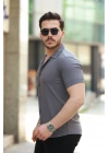 Erkek Apaj Yaka Kısa Kollu Gömlek