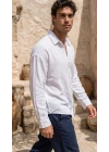 Erkek Armürlü Yarım Oversize Müslin Gömlek