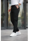 Erkek Beli Bağcıklı Duble Paça örme Pamuklu Kumaş Jogger Pantolon