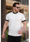 Erkek Bisiklet Yaka örme Pamuklu Kumaş Kısa Kollu T-shirt