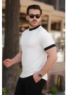 Erkek Bisiklet Yaka örme Pamuklu Kumaş Kısa Kollu T-shirt