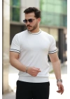 Erkek Bisiklet Yaka Ribanalı Kısa Kollu Tshirt