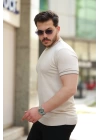 Erkek Bisiklet Yaka Ribanalı Kısa Kollu Tshirt