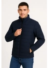 Erkek Bomber Mont Ceket – Su İtici Kumaş, Kapitone Astarlı, Fermuarlı, Kışlık - Lacivert
