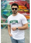 Erkek Boston Baskılı Süprem T-shirt