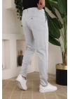 Erkek Casual Slim Fit Cord Desenli Kumaş Pantolon