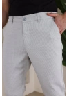 Erkek Casual Slim Fit Cord Desenli Kumaş Pantolon