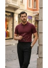 Erkek Düğme Yakalı Kısa Kollu Pamuk Triko Tişört