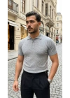 Erkek Düğme Yakalı Kısa Kollu Pamuk Triko Tişört